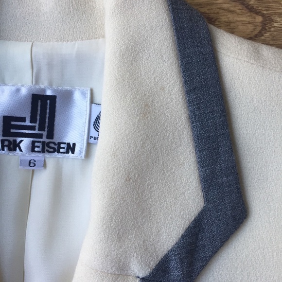 VINTAGE Mark Eisen Wool Double Breasted Blazer 6 - Picture 8 of 8